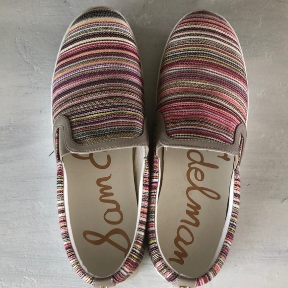 Sam Edelman “Peony” Multi Color Slip On Sneakers Size 9 Fabric Casual Shoes - Picture 2 of 16